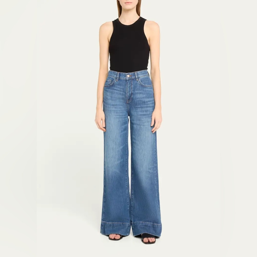 Triarchy Ms. Onassis High Rise Wide Leg Flare Jeans